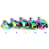 BDStyle Rainbow Male Metal Chastity Cage HTV3 Small Male Chastity